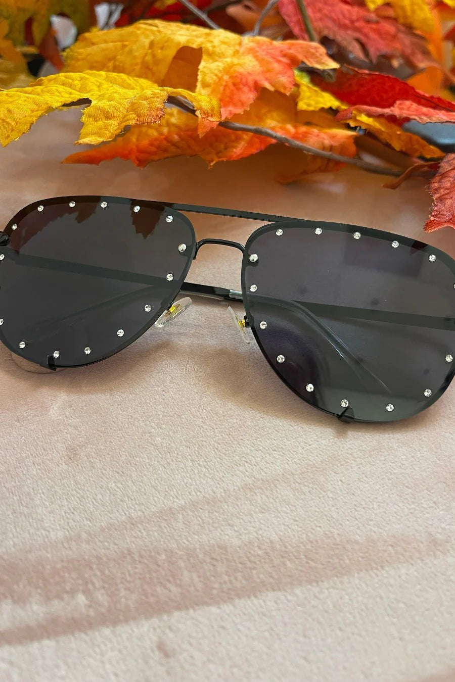 Hollywood Studded Aviator Sunglasses Cheeky Threads