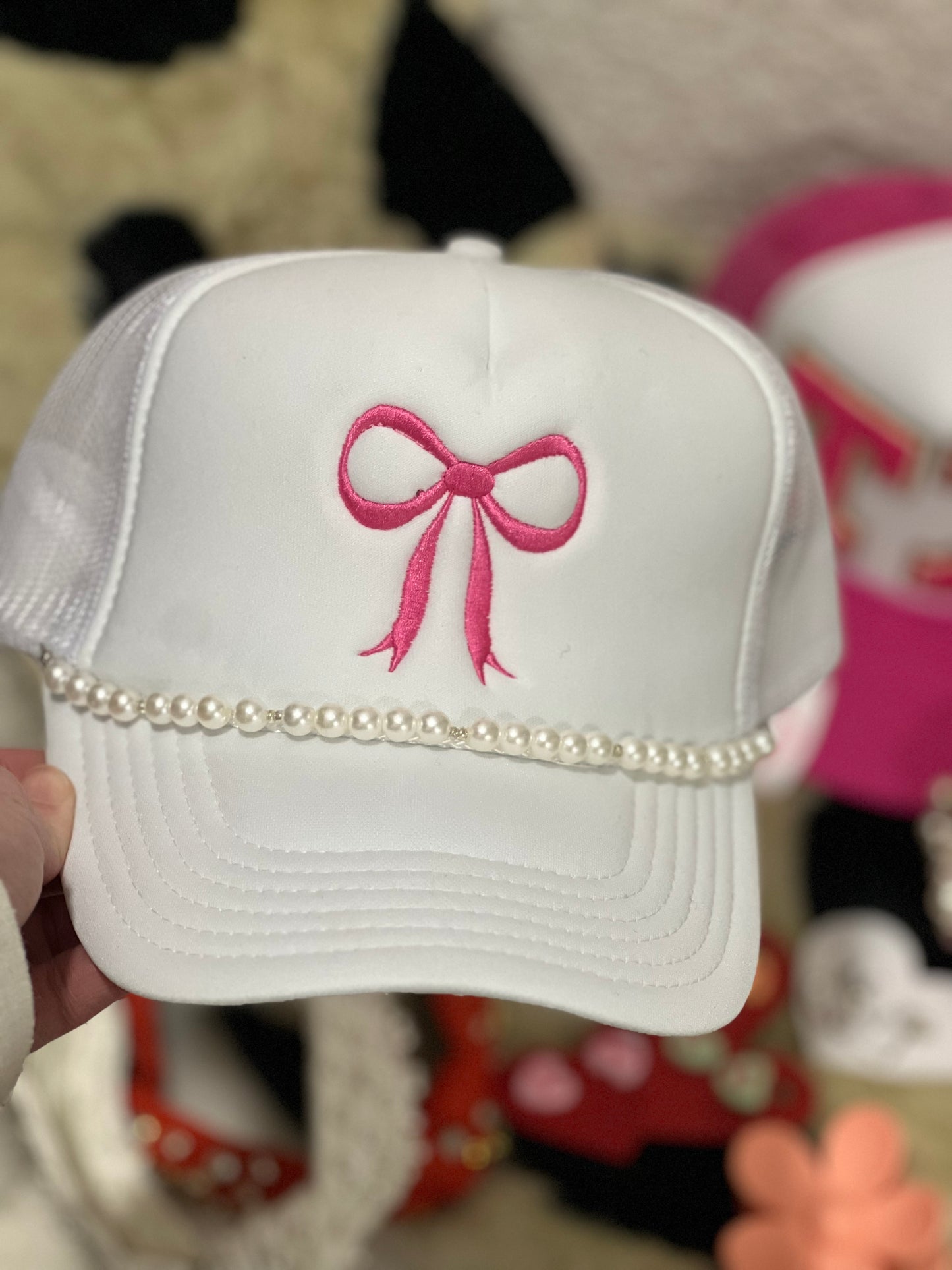 Pink Bow Trucker Hat