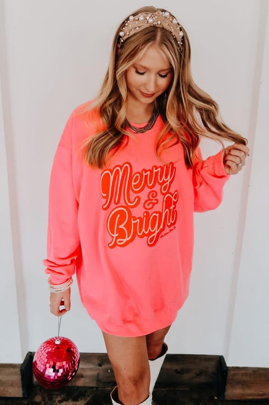 (S, M & 3X) Merry & Bright Sweatshirt