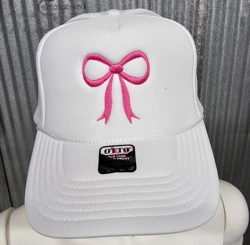 Pink Bow Trucker Hat