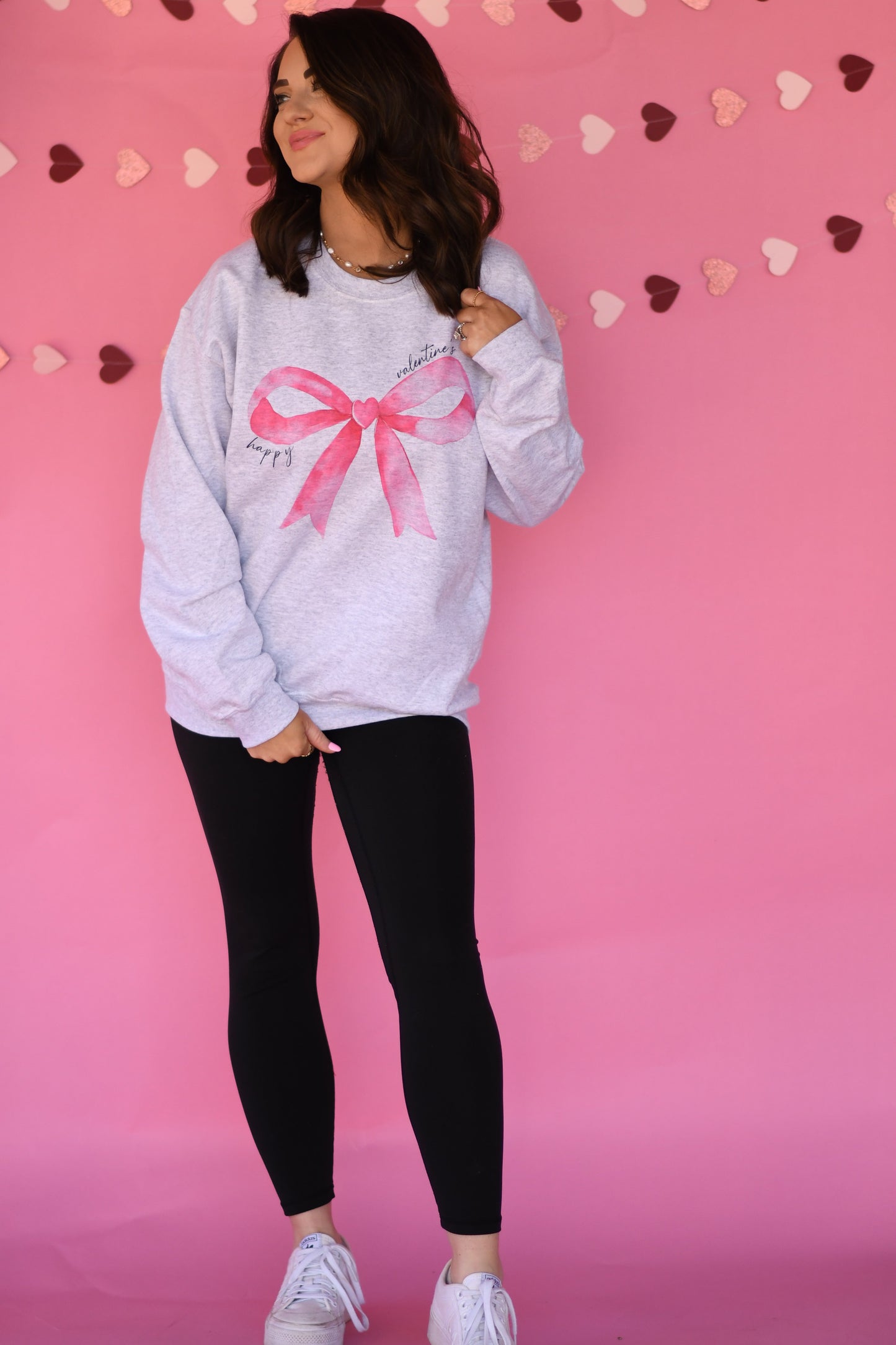 Happy Valentine’s Bow Sweatshirt/Tee