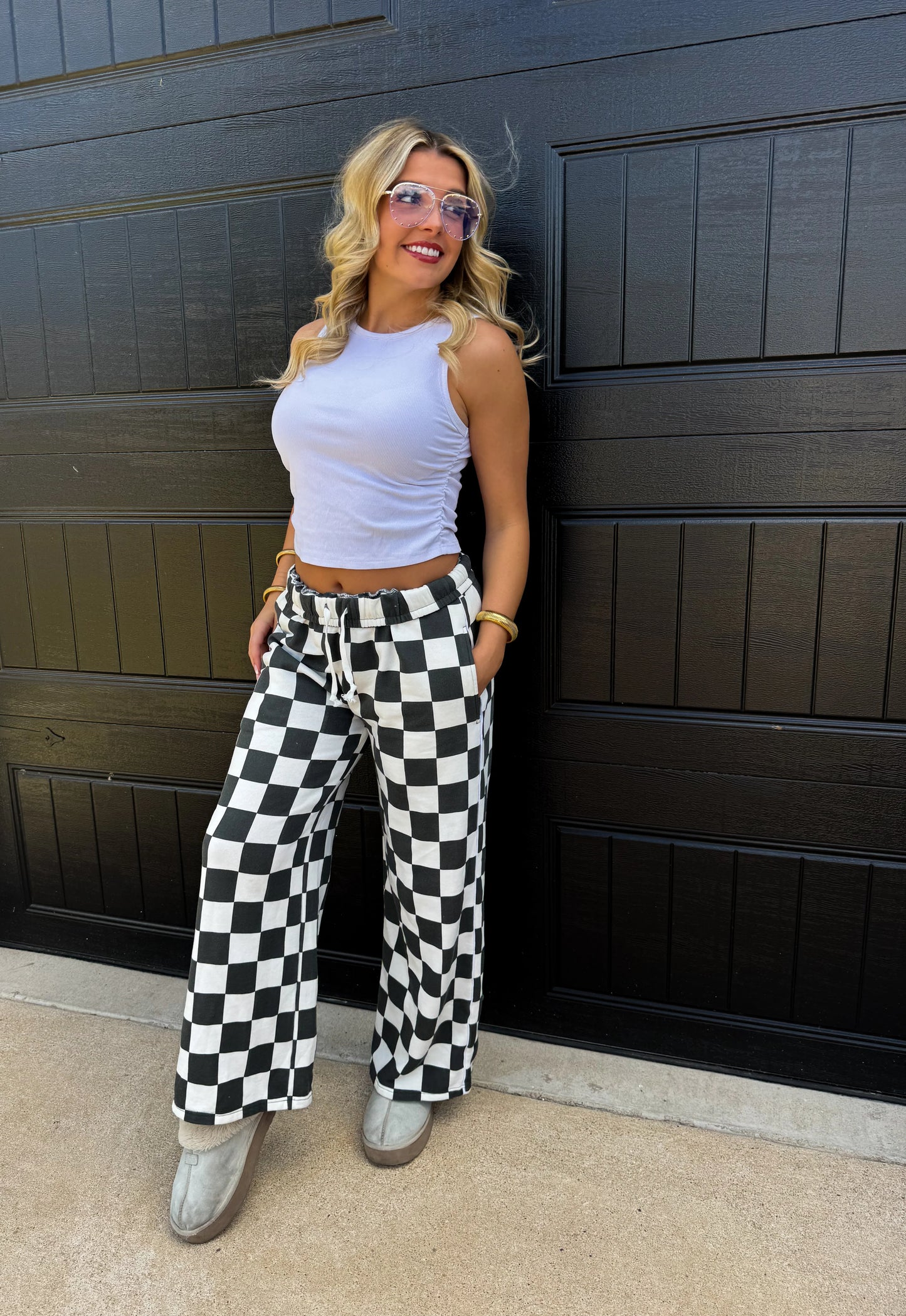 PREORDER- GRIDY GIRL WIDE LEG JOGGERS