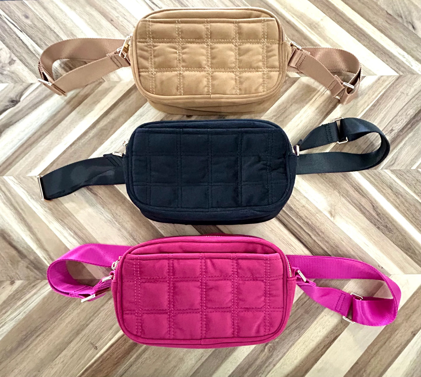 Velvet Quilted Bum Bag