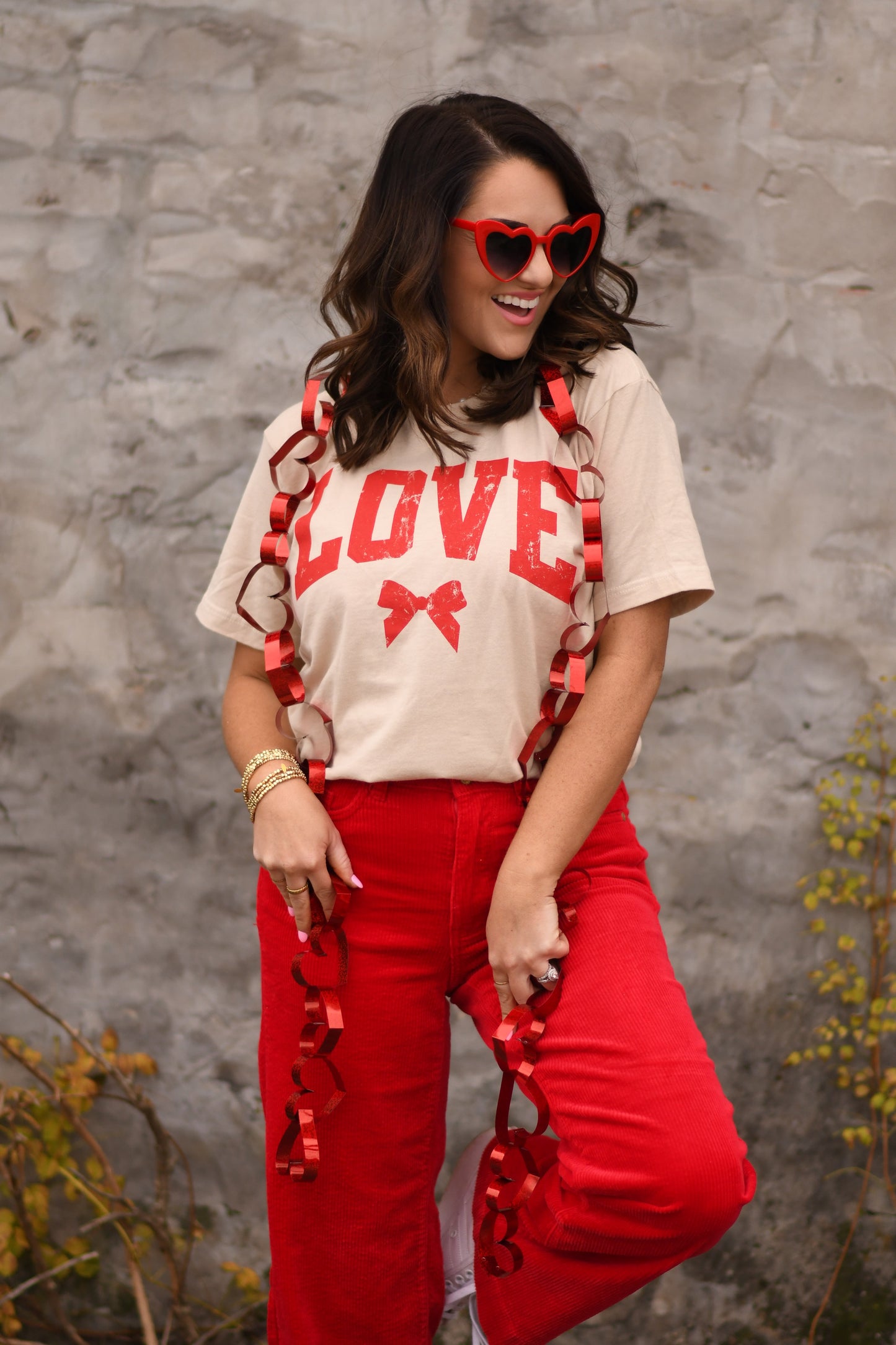 RTS Distressed Love Bow Tee