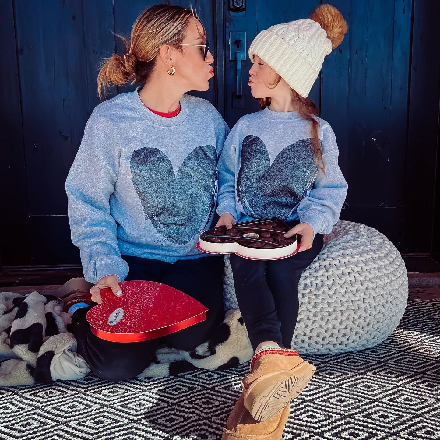 (S & M) Gunmetal Heart Sweatshirt