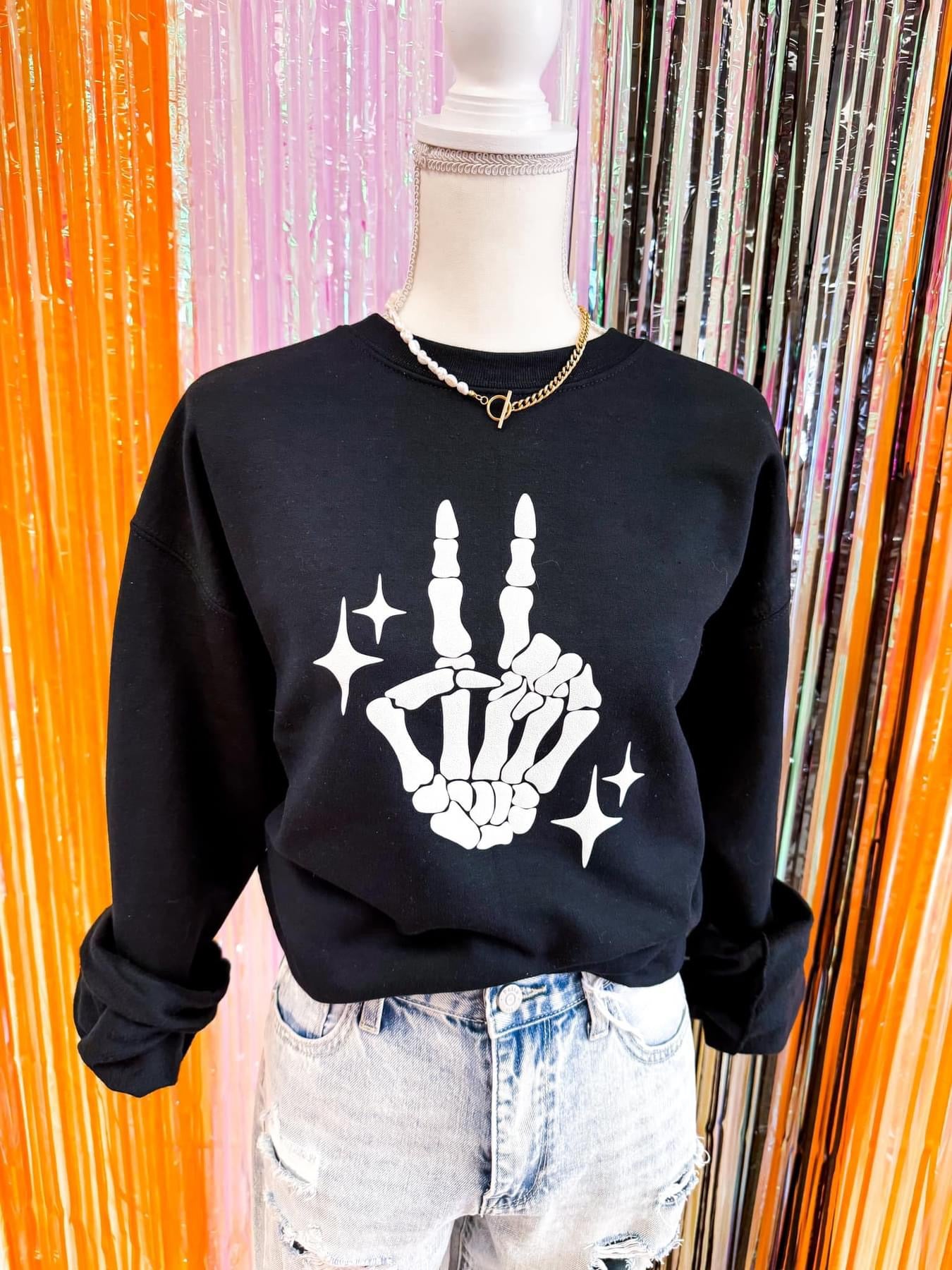 Skeleton Peace Sweatshirt