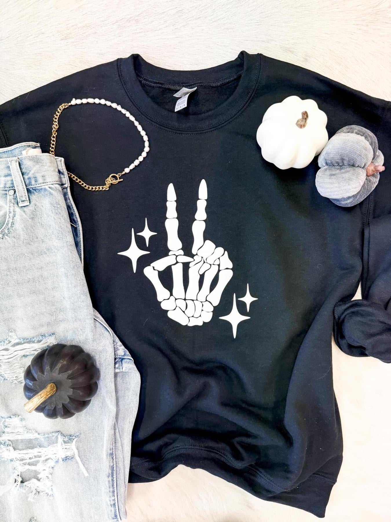 Skeleton Peace Sweatshirt