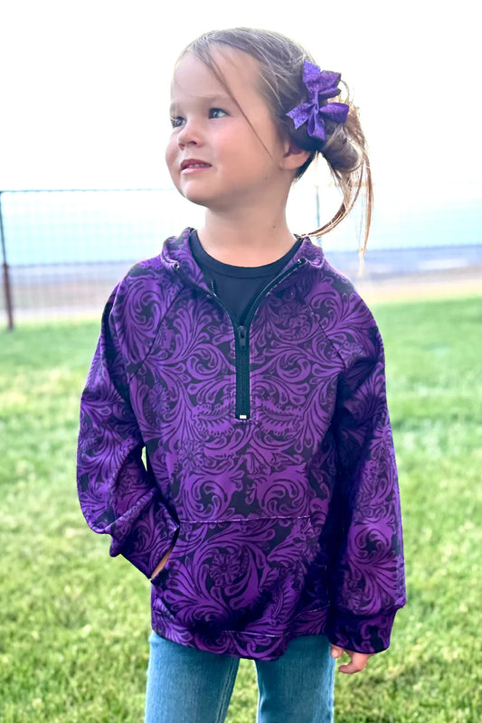 Purple/Black GameDay Kids Pullover