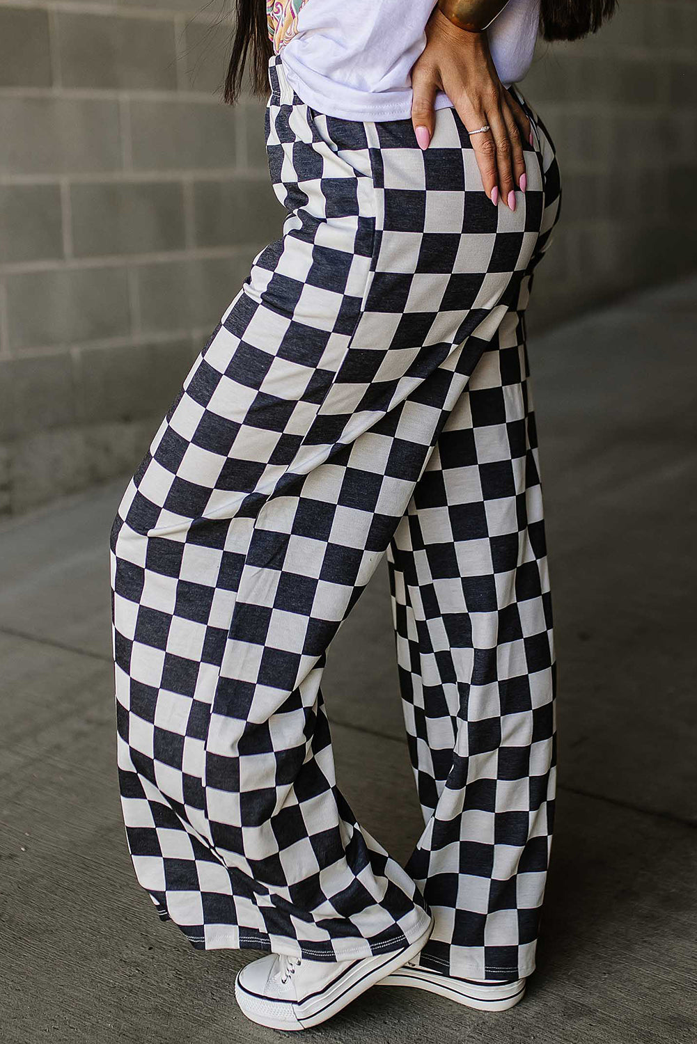 Preorder - Checkered Wide Leg Pants