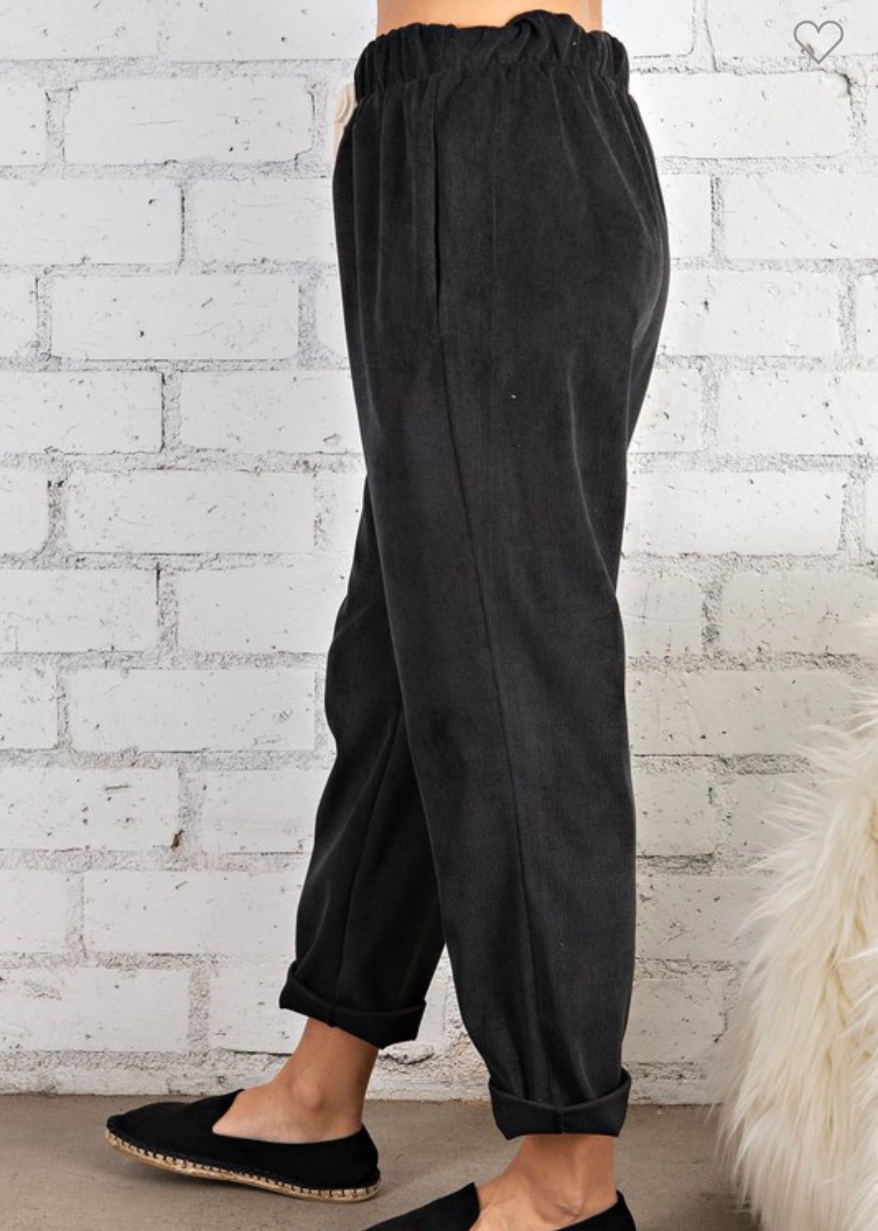 Black discount corduroy joggers