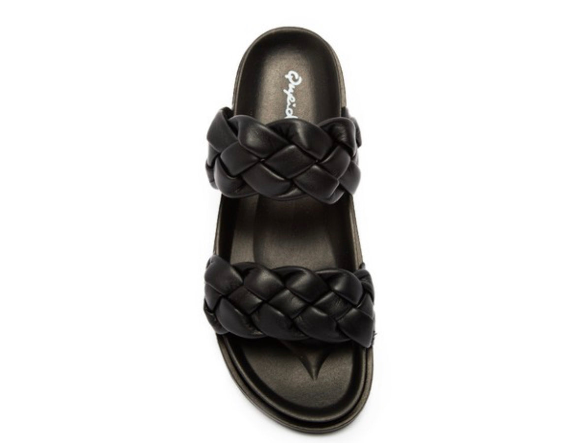 (5-7) Black Braided Slide